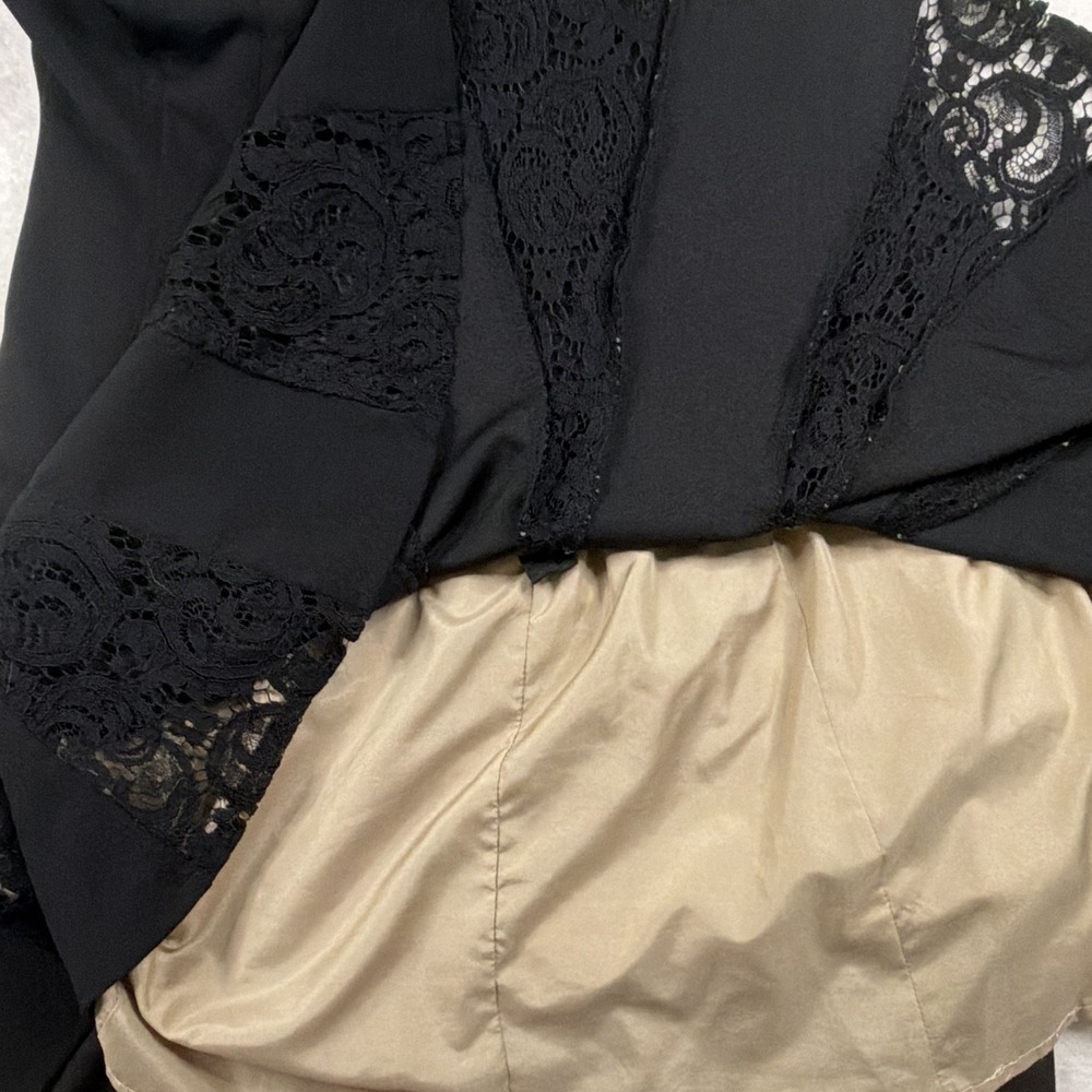 Tommy Hilfiger Black Fit & Flare Lace Dress Scoop Neck Lined Short Sz 12 - Picture 6 of 10